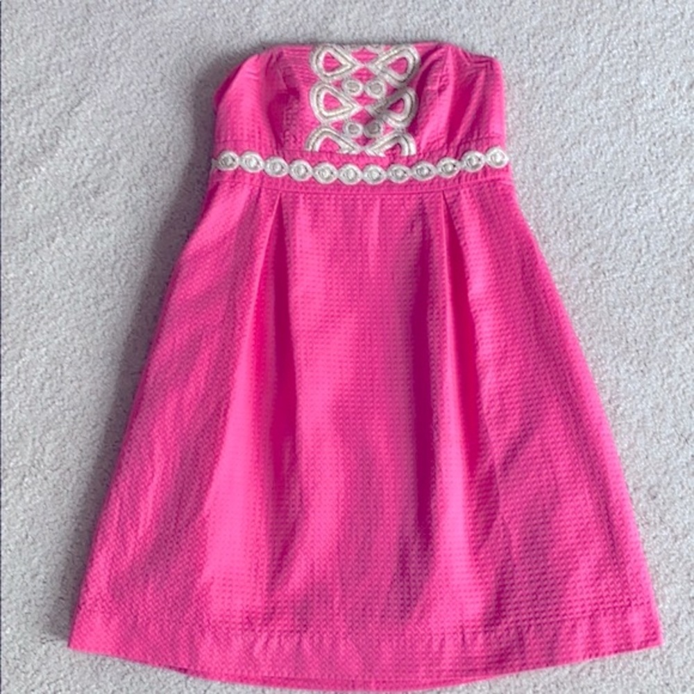 Lily Pulitzer Grecian Strapless mini dress